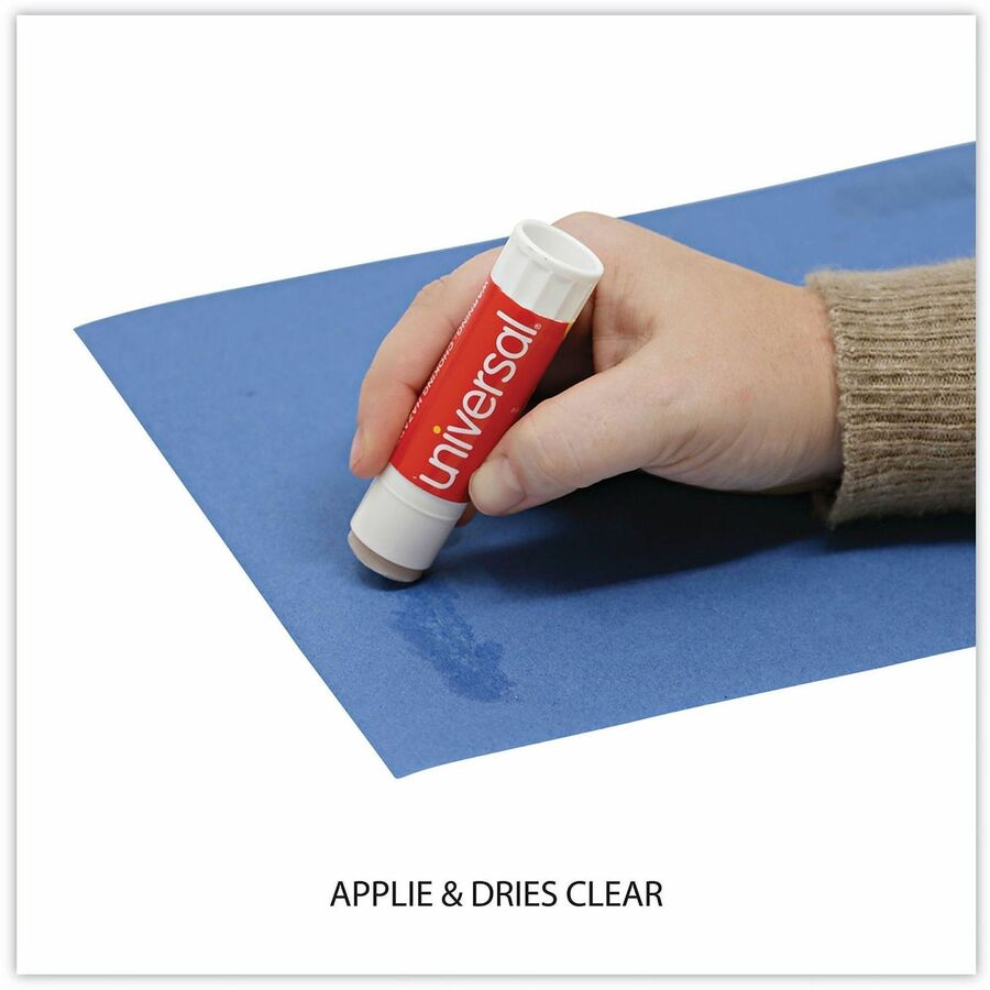 Universal Glue Stick - 1.30 oz - Purple, Clear - 12 / Pack