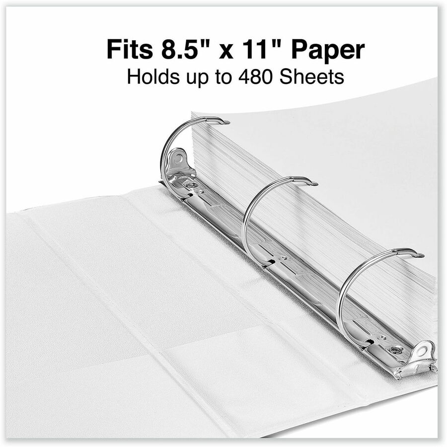 Universal Slant D-Ring View Binder, 3 Rings, 2" Capacity, 11 x 8.5, White, 4/Pack - 2" Binder Capacity - Letter - 8 1/2" x 11" Sheet Size - 500 Sheet Capacity - 3 Ring(s) - Fastener(s): Ring - Pocket(s): 2, Inside Front & Back - Polypropylene - White - No