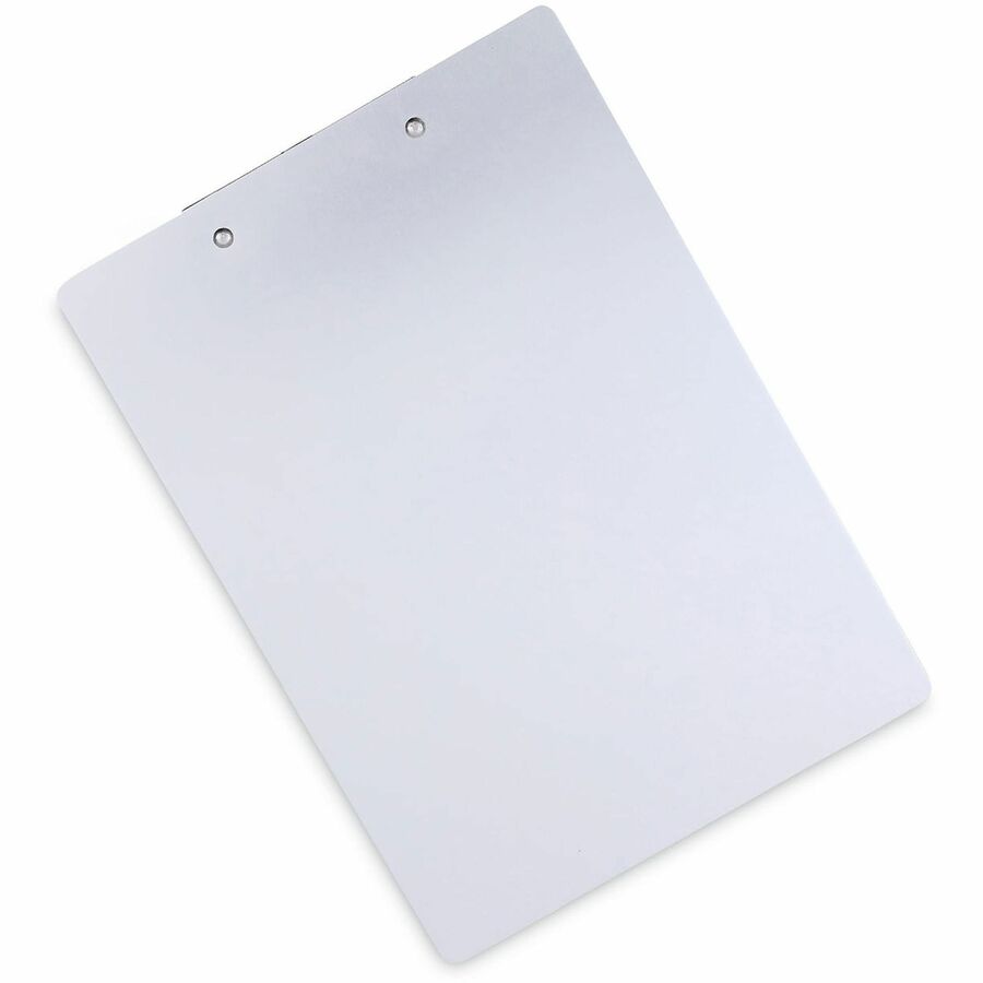 Universal Clipboard - 0.50" Clip Capacity - Storage for Document, Paper - 8 1/2" x 11" Sheet Size - Aluminum - Aluminum - 1 Each