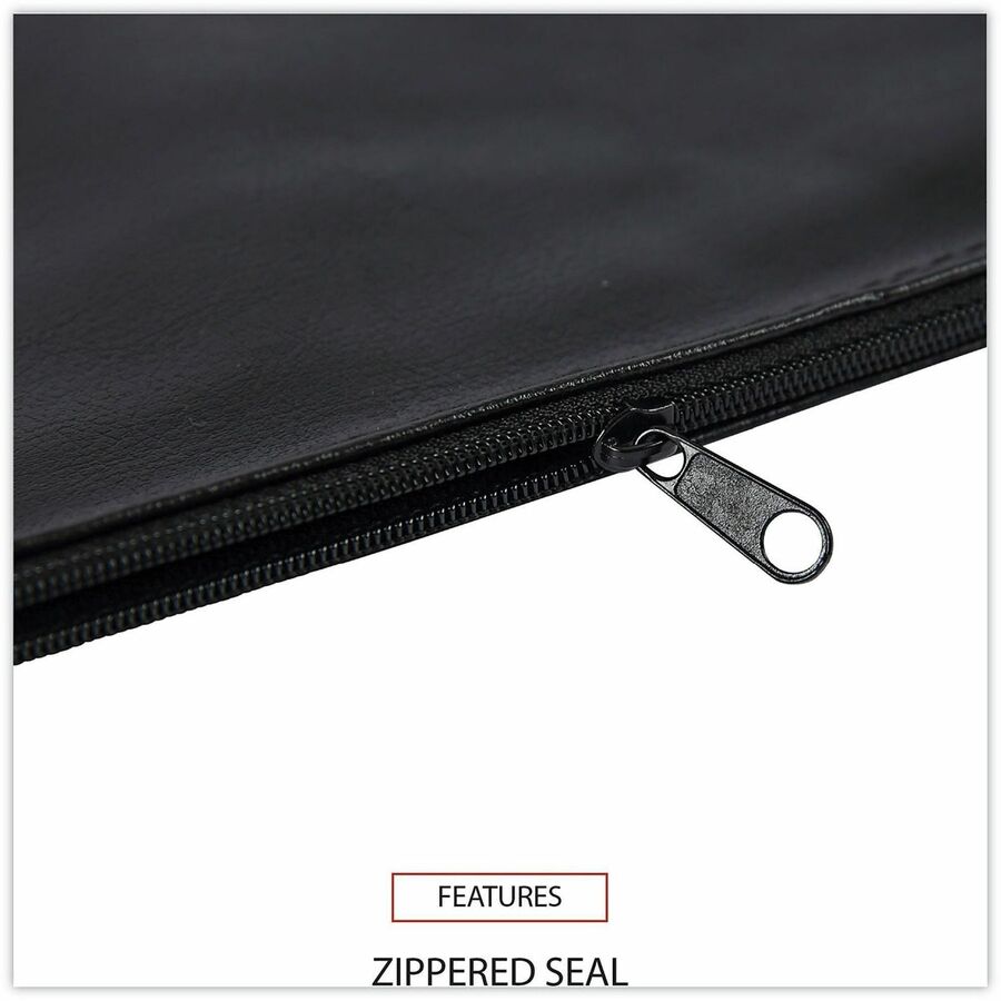 Universal Carrying Case (Wallet) Cash - Black - Faux Leather Polyurethane Body - 6" Height x 11" Width - 2 Pack