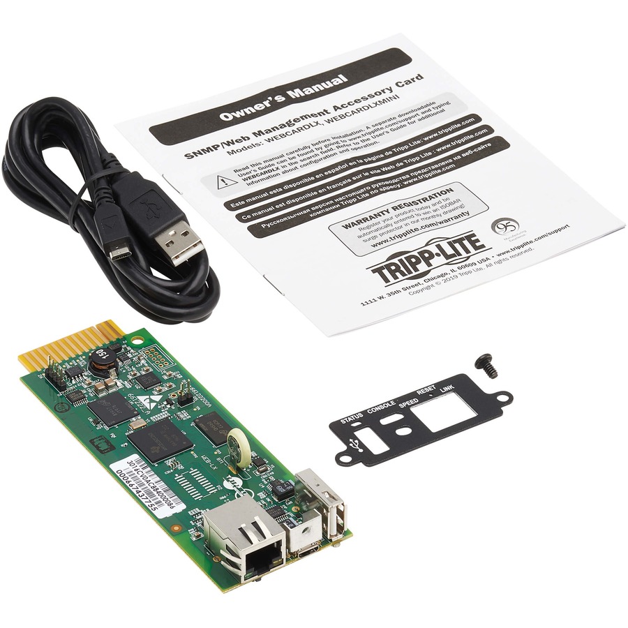 Tripp Lite by Eaton Web Management Accessory Card for Select Tripp Lite by Eaton UPS Systems