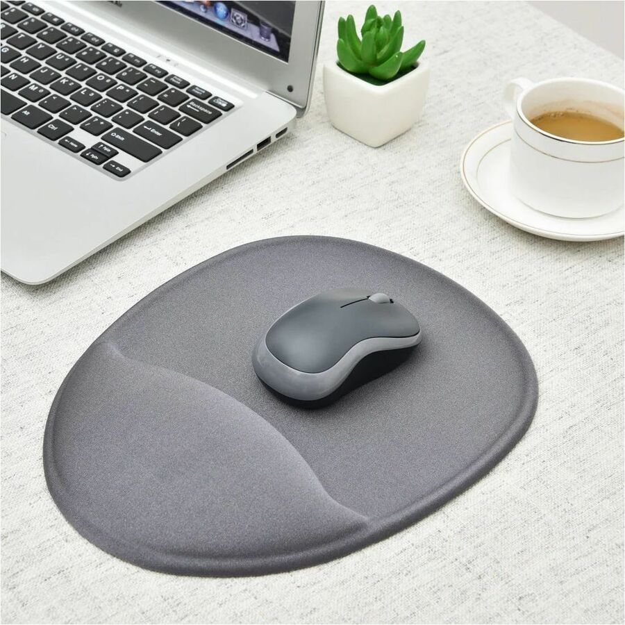 DAC MP-113 Super-Gel "Contoured" Mouse Pad with Palm Support, Grey