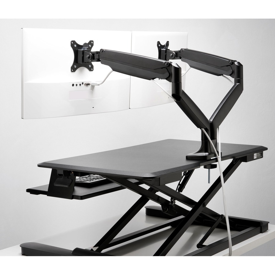 Kensington SmartFit Mounting Arm for Monitor, Flat Panel Display, Curved Screen Display - Black - Adjustable Height - 2 Display(s) Supported - 13" to 32" Screen Support - 9 kg Load Capacity -  - KMWK59601WW