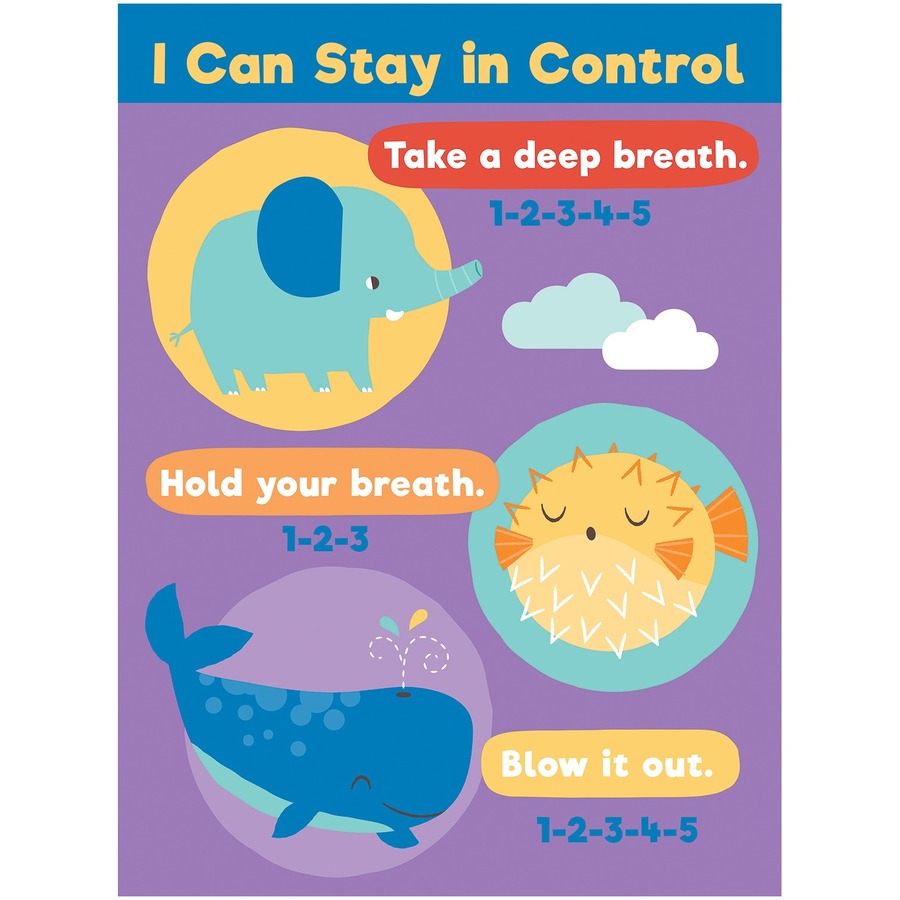 Carson Dellosa Education Calming Strategies Chart Set - Skill Learning: Creativity, Motivation, Emotion - 7 Pieces - Charts & Posters - CDP110442