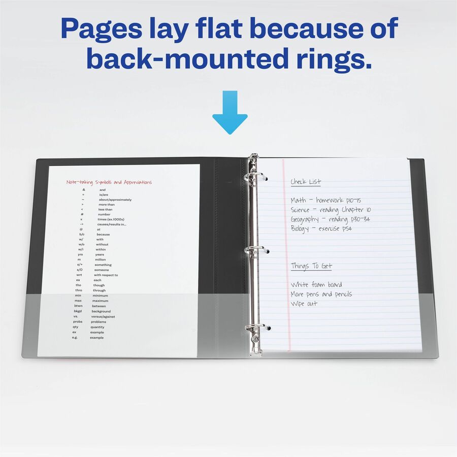 Avery Durable View 3 Ring Binder, 1" Slant Rings, 1 Pink Binder - Avery® Durable View 3 Ring Binder, 1" Slant Rings, 1 Pink Binder (17830)