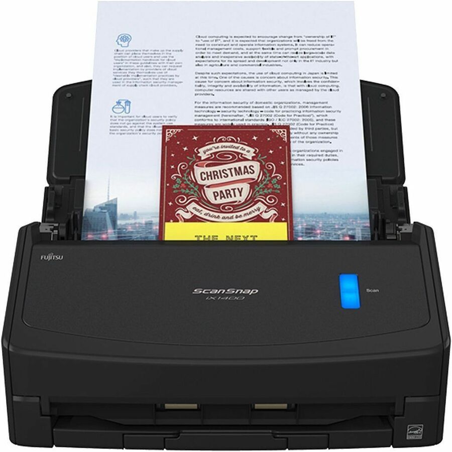 Fujitsu ScanSnap iX1400 Scanner Black - 40 ppm (Mono) - 40 ppm (Color) - Duplex Scanning - USB