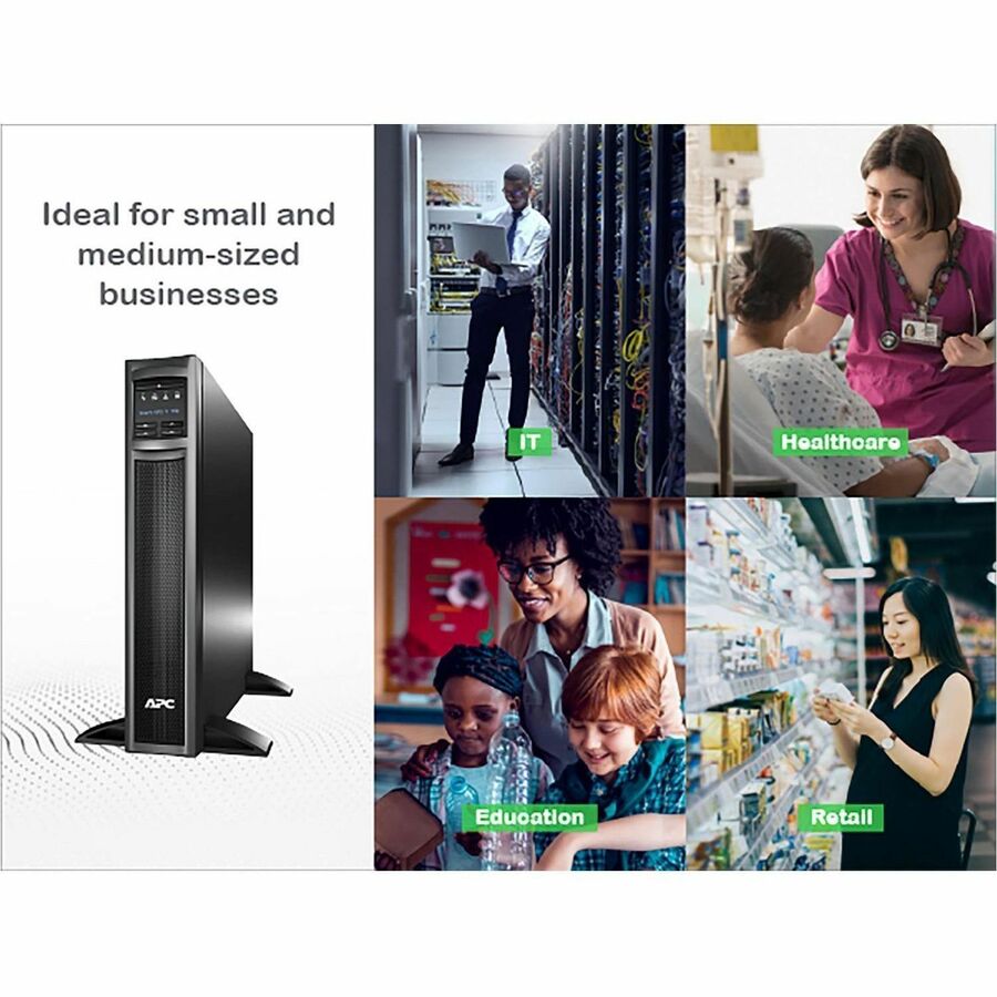 APC Smart-UPS X, Line Interactive, 750VA, Rack/tower convertible 2U, 120V, 8x 5-15R NEMA, SmartConnect port+NMC, Extended runtime