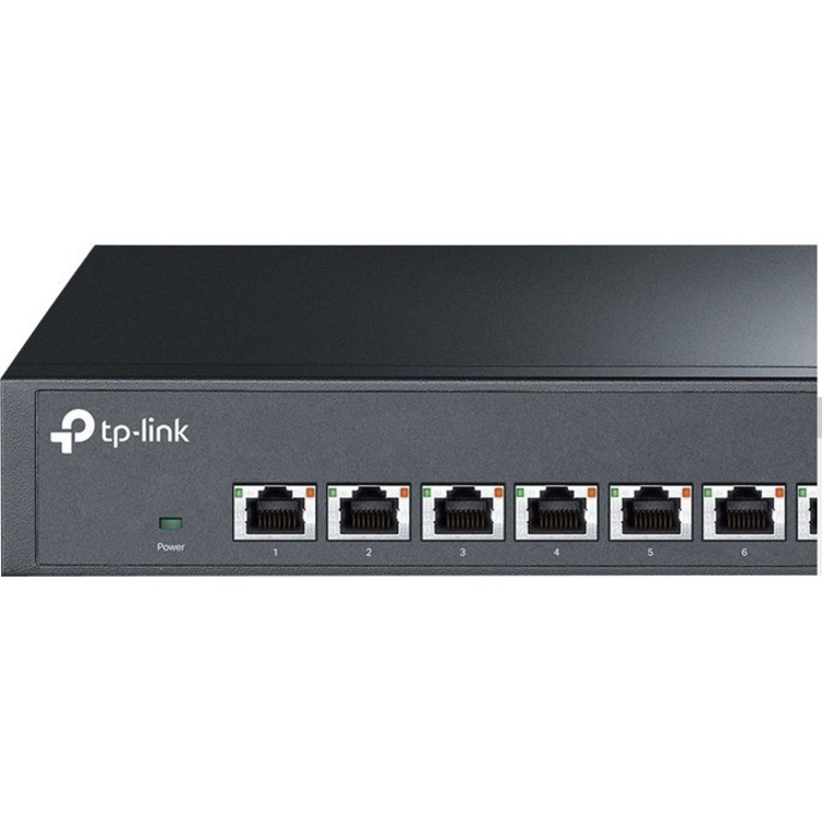  TP-Link TL-SX1008, 8 Port 10G/Multi-Gig Unmanaged Ethernet  Switch, Desktop/Rackmount, Plug & Play, Sturdy Metal Casing
