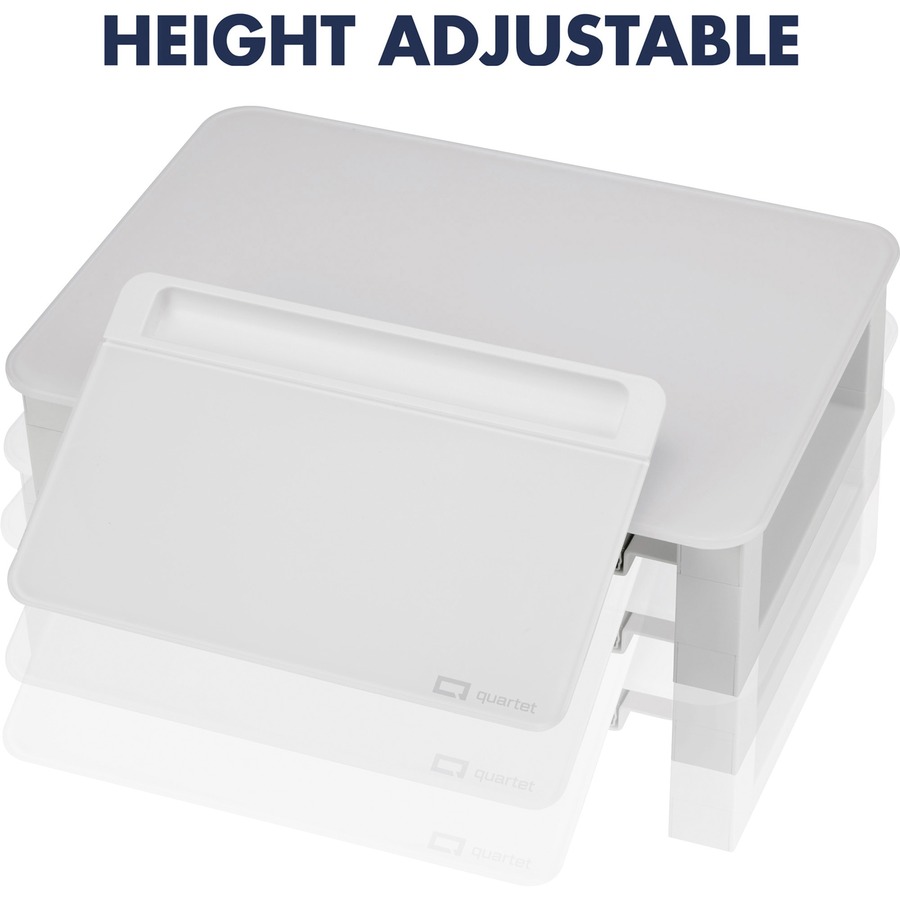 Quartet Dry-erase Board Desktop Monitor Riser - 45.36 kg Load Capacity - 5" (127 mm) Height x 10" (254 mm) Width - Desktop - White - Monitor Stands/Risers - QRTQ090GMRW01