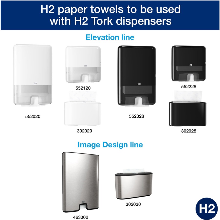 Tork Xpress Soft Multifold Hand Towel, White, Premium, H2, 3-Panel, High Performance, Absorbent, 2-Ply, 16 X 135 Sheets - MB579 - Tork Xpress Soft Multifold Hand Towel, White, Premium, H2, 3-Panel, High Performance, Absorbent, 2-Ply, 16 X 135 Sheets, MB57