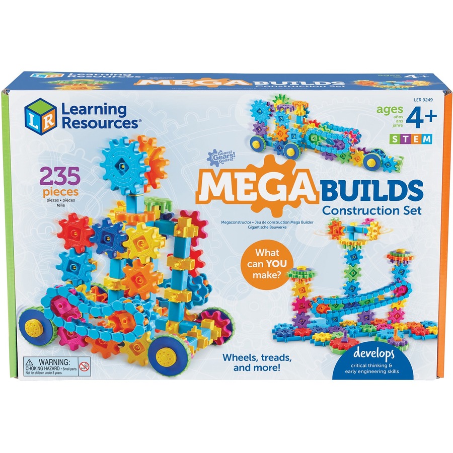Learning Resources Gears! Gears! Gears! Mega Makers - Skill Learning: Robot, Vehicle, Building, STEM - 225 Pieces -  - LRN9249