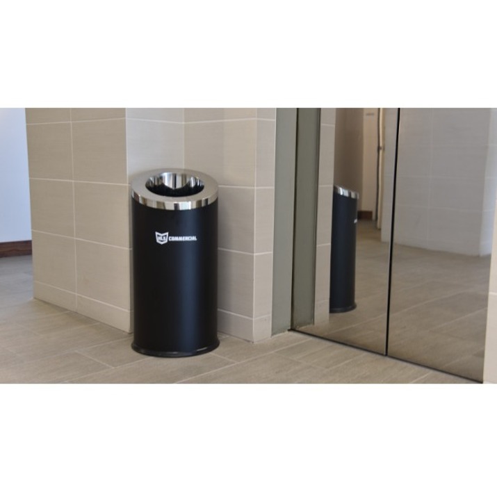 HLS Commercial 15-Gallon Round Open Top Trash Can