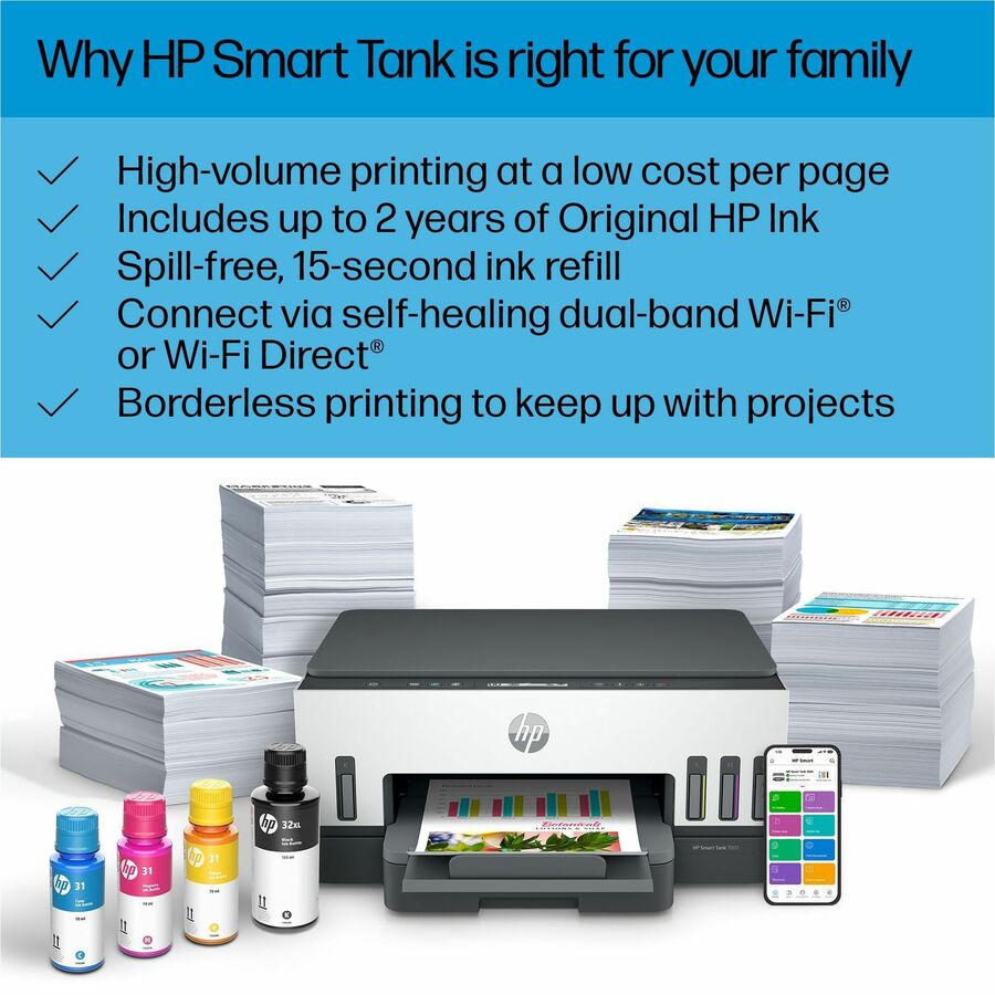 HP Smart Tank 7001 28B49A#B1H Wireless Color Inkjet All-In-One Printer