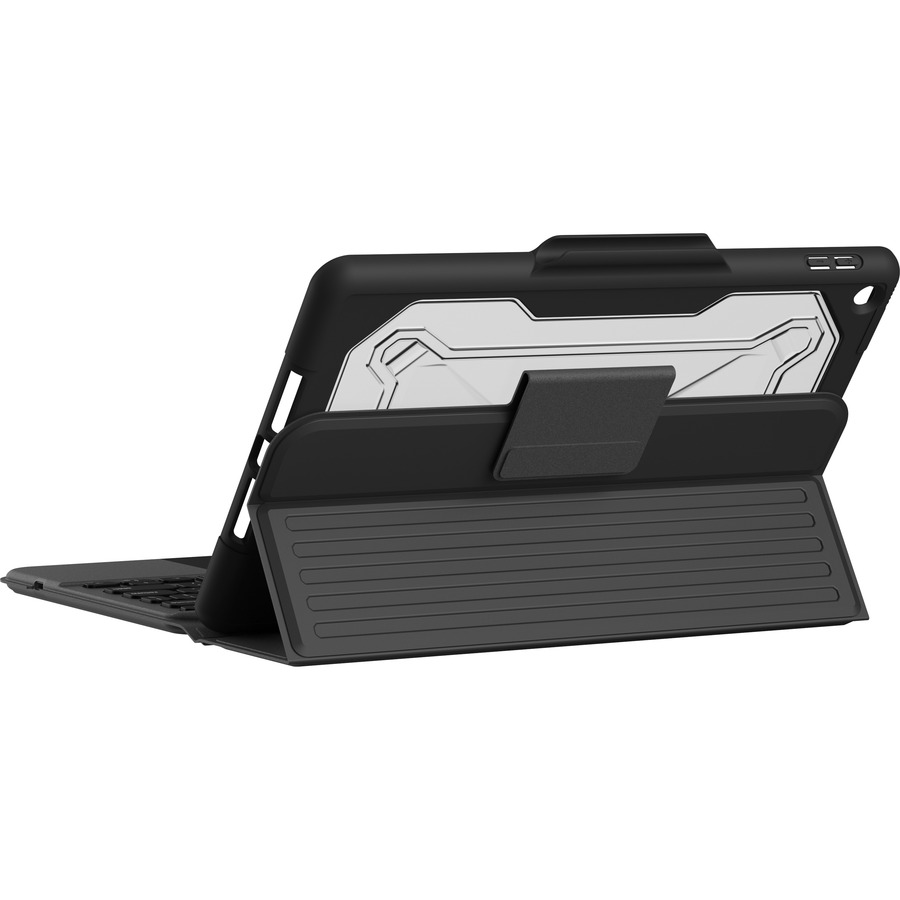 Urban Armor Gear Rugged Keyboard/Cover Case (Folio) for 10.2" Apple iPad (9th Generation) Tablet - Ash, Black