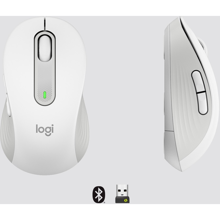 Logitech Signature M650 Mouse - Optical - Wireless - Bluetooth/Radio Frequency - Off White - USB - 2000 dpi - Scroll Wheel - 5 Button(s) - 5 Programmable Button(s) - Medium Hand/Palm Size - Mice - LOG910006252