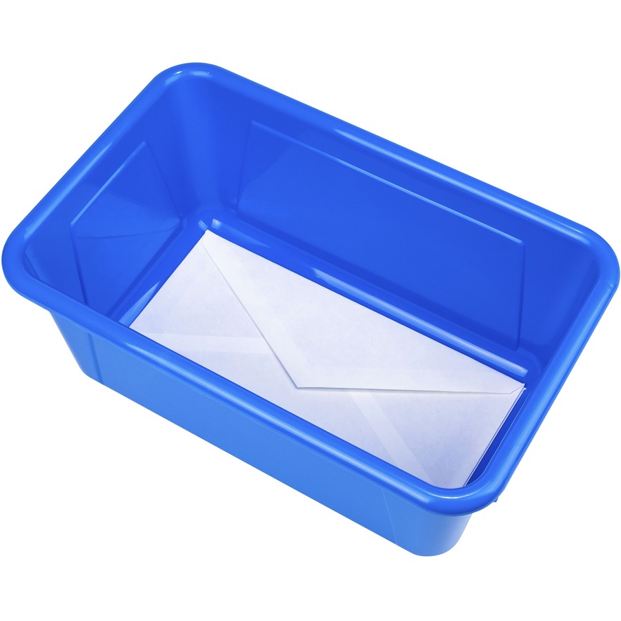 Storex Storage Bin - Cover - Blue - 1 Each = STX62735U05C