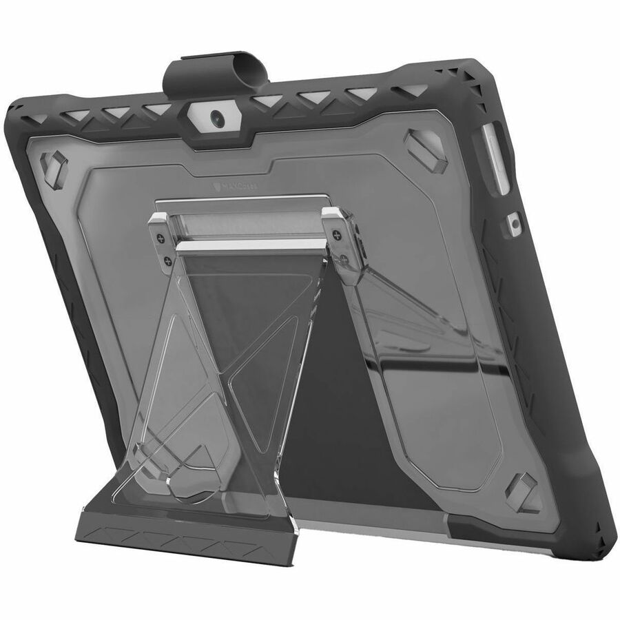 Gray rugged SHIELD EXTREME X2 case for Microsoft Surface Pro 8 with integrated screen protection and kickstand — alternate view 6