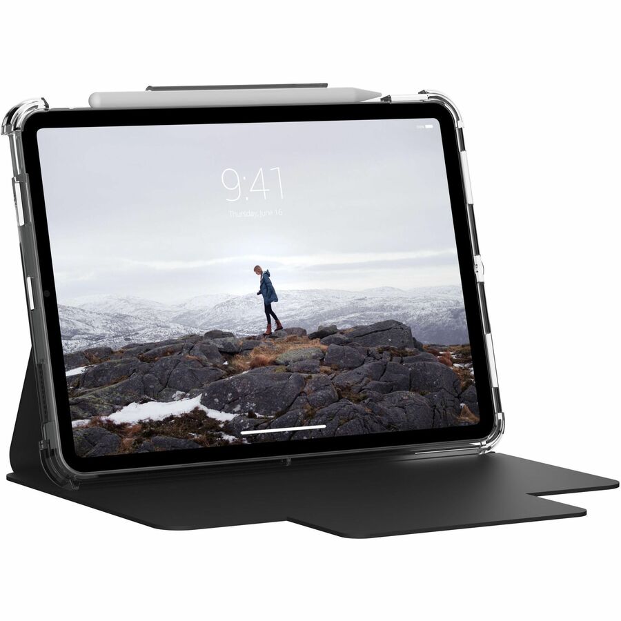 Urban Armor Gear Lucent Carrying Case (Folio) for 11" Apple iPad Air (5th Generation), iPad Pro (4th Generation) Tablet, Stylus - Black