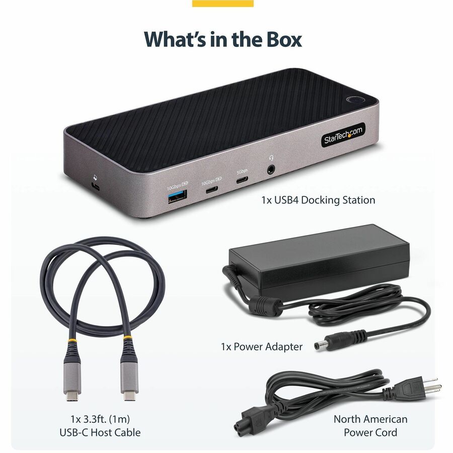 StarTech USB-C Triple Monitor Docking Station - Triple 4K HDMI/DP USB-C Dock - 5x USB Hub - GbE - 100W PD - Universal / Multi Monitor