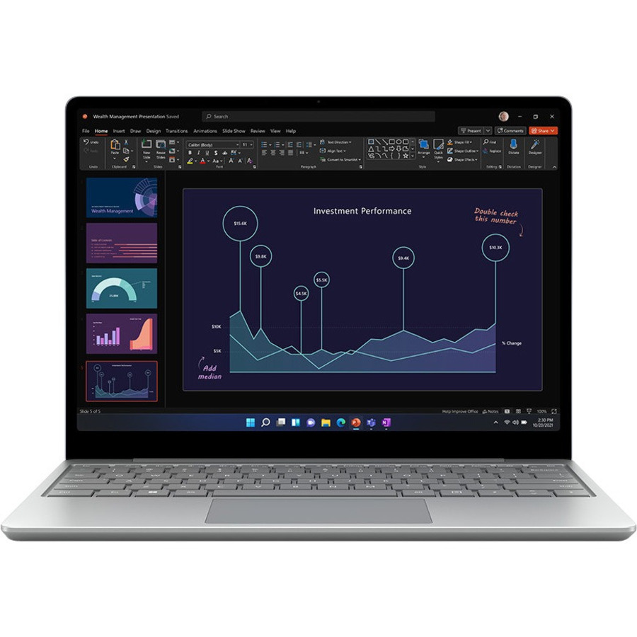 Microsoft Surface Laptop Go 2 12.4" Touchscreen Notebook - 1536 x 1024 - Intel Core i5 11th Gen i5-1135G7 Quad-core (4 Core) - 16 GB Total RAM - 16 GB On-board Memory - 256 GB SSD - Platinum