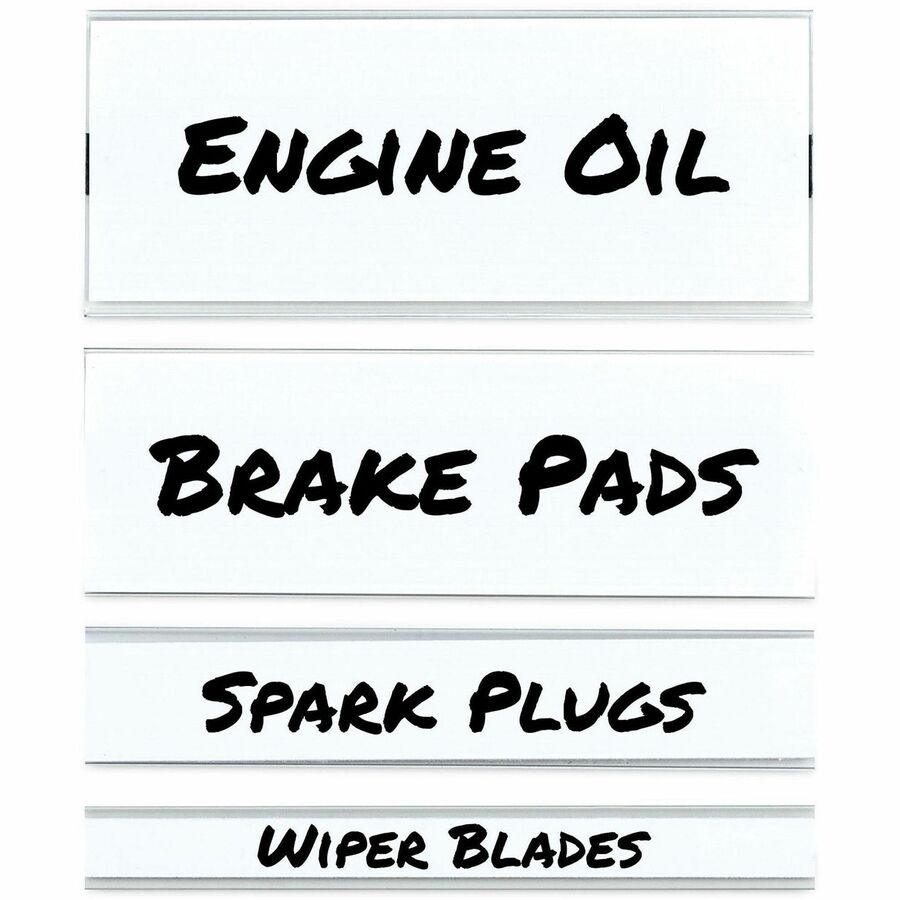 C-Line Label Holder - Plastic - Clear - Magnetic, Side-loading - 10 / Pack