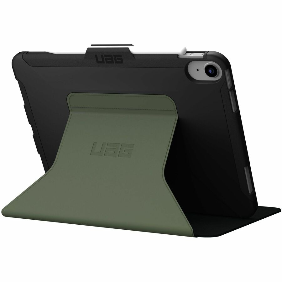 Urban Armor Gear Scout Carrying Case (Folio) for 10.9" Apple iPad (11th Generation), iPad (10th Generation), iPad (2022) Tablet, Apple Pencil, Stylus - Black, Olive
