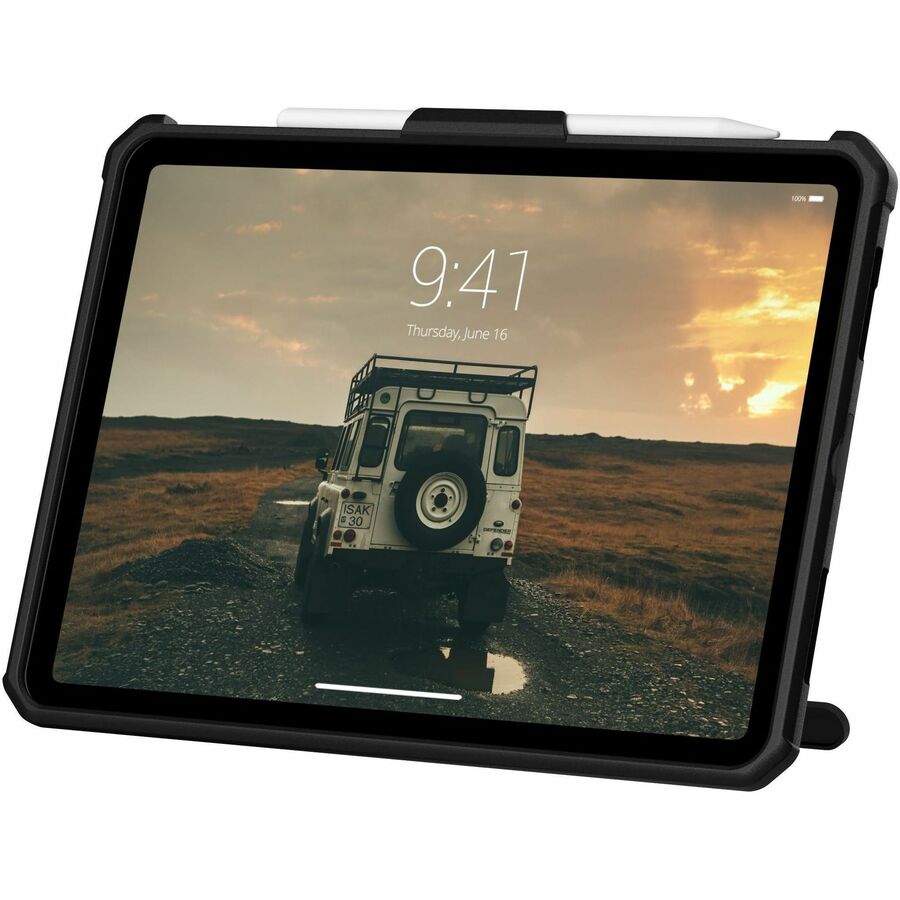 Urban Armor Gear Scout Rugged Carrying Case for 10.9" Apple iPad (11th Generation), iPad (10th Generation), iPad (2022) Tablet, Apple Pencil, Stylus - Black