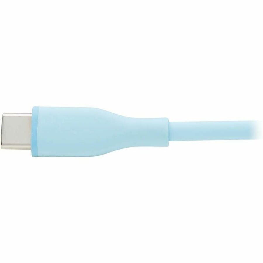 Eaton Tripp Lite Series Safe-IT USB-A to USB-C Antibacterial Cable, USB 2.0, Ultra Flexible (M/M), Light Blue, 3 ft. (0.91 m)