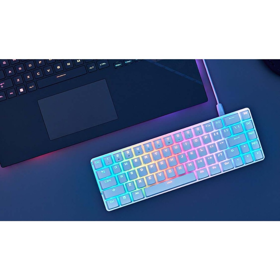 ASUS ROG Falchion Ace NXRD WHT 65% wired RGB mechanical gaming keyboard with white finish — alternate view 6