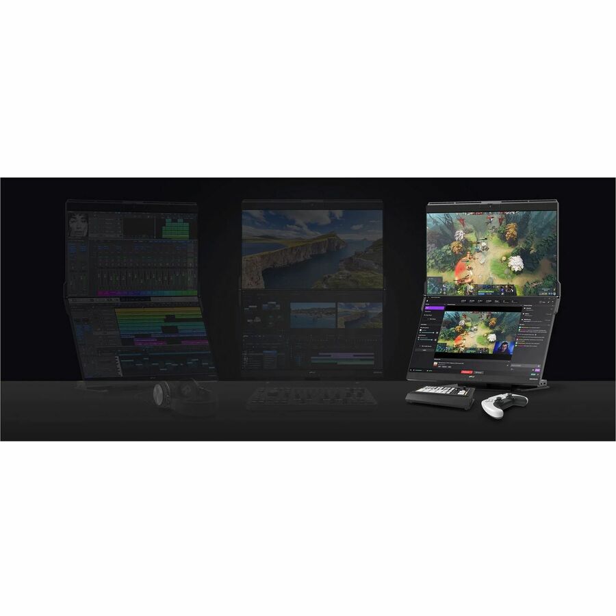 Mobile Pixels Geminos T 24" Dual-Stacked 1080p Monitors with Multi-Touch and Webcam