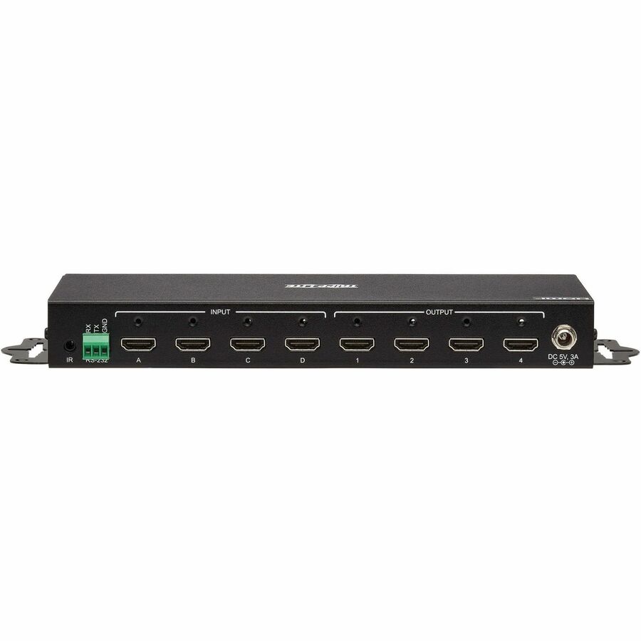 Tripp Lite by Eaton 4x4 HDMI Matrix Switch/Splitter with Remote Control and Multi-Resolution Support, 4K 60 Hz, HDR, 4:4:4, TAA
