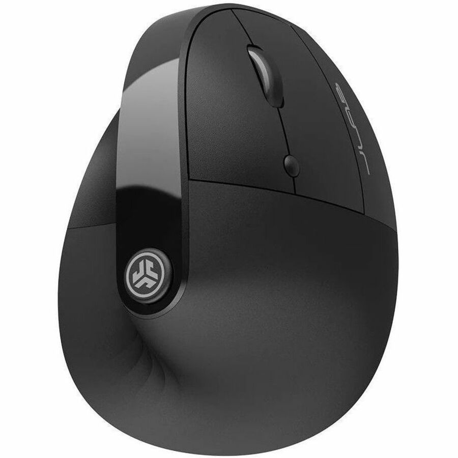 JLAB JBuds Ergonomic Wireless Mouse in black, shown from a top-front angle — alternate view 6
