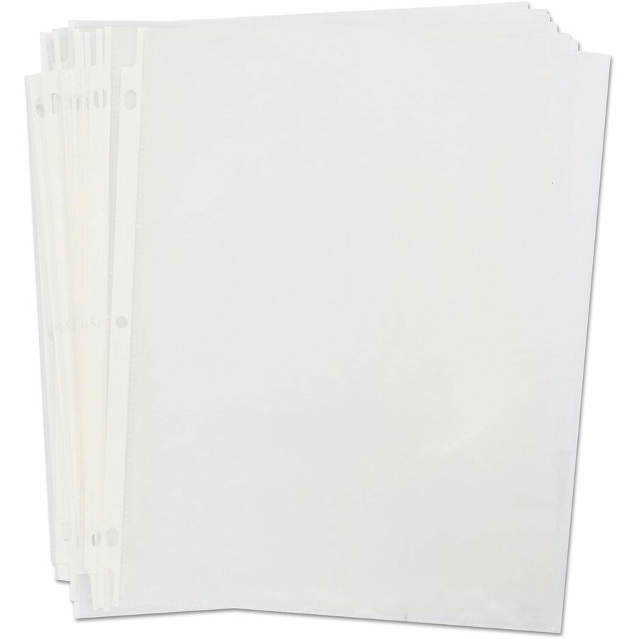 Universal Sheet Protector - 2 x Sheet Capacity - For Letter Sheet - 3 x Holes - Ring Binder - Clear - Polypropylene - 50 / Pack