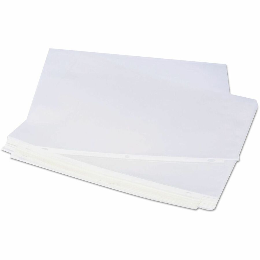 Universal Punched Ring Binder Sleeves - 2 x Sheet Capacity - For Letter 8 1/2" x 11" Sheet - 3 x Holes - Ring Binder - Top Loading - Clear - Polypropylene - 50/Pack - 1 Pack