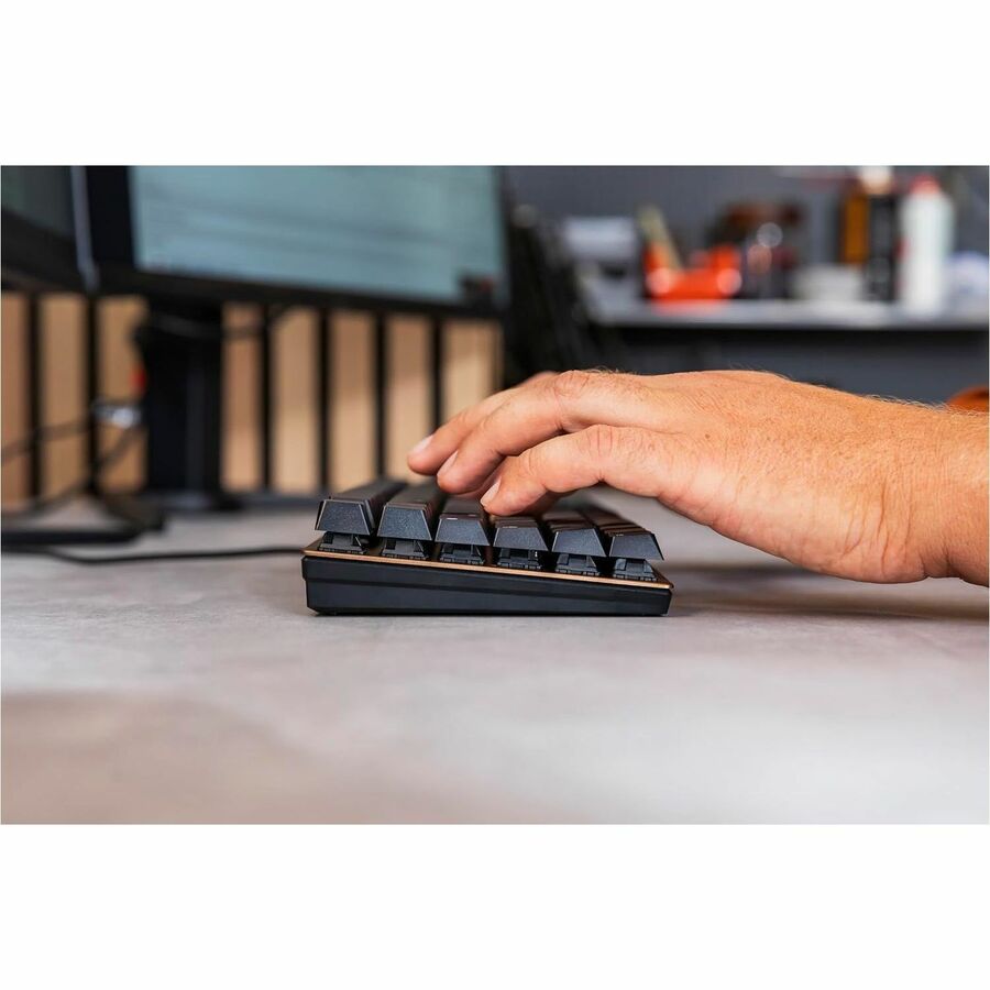 CHERRY KC 200 MX-Wired Keyboard - MX2A SILENT RED - Black/Bronze Housing