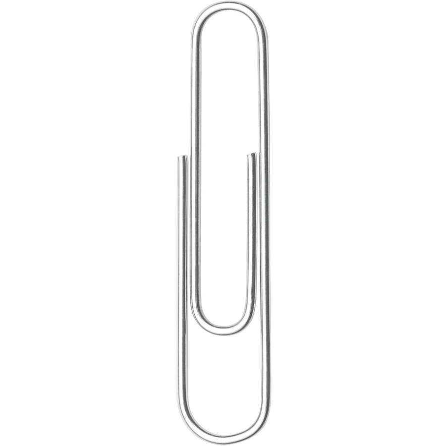 Acco Premium Paper Clips - No. 1 - 10 Sheet Capacity - Strain Resistant, Galvanized, Corrosion Resistant - Silver - Metal, Zinc Plated - Paper Clips - ACC72380
