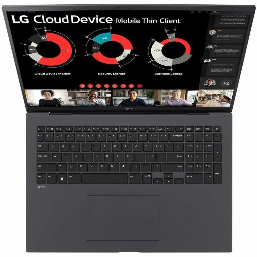 LG gram 17ZT90R-G.AX34U1 17" Notebook - WQXGA - 60 Hz - Intel Core i3 13th Gen - 8 GB - 256 GB PCI Express NVMe 4.0 SSD - Charcoal Gray