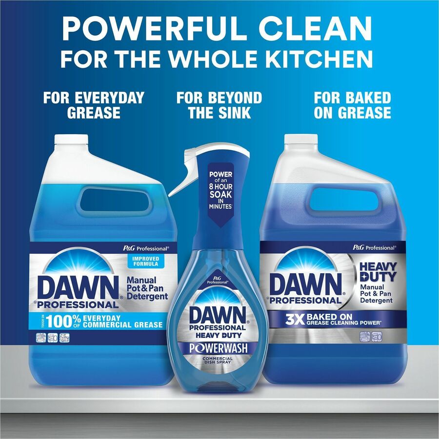 Dawn Heavy Duty Powerwash - For Dish, Food Service, Restaurant, Kitchen, Sink, Commercial - Spray - 16 fl oz (0.5 quart) - 1 Bottle - Heavy Duty - Blue