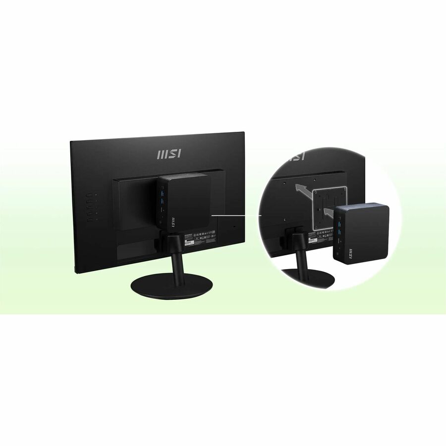 MSI Cubi NUC 011BUS Mini PC Barebone, Intel Core 3-100U, Non-OS, 3Y Advanced Replacement