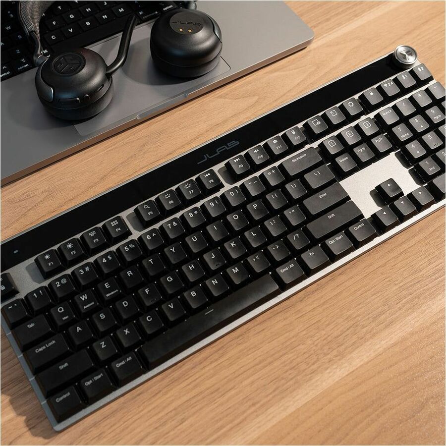JLab Audio EPIC Mechanical Wireless Keyboard full-size, backlit keys, black — alternate view 6