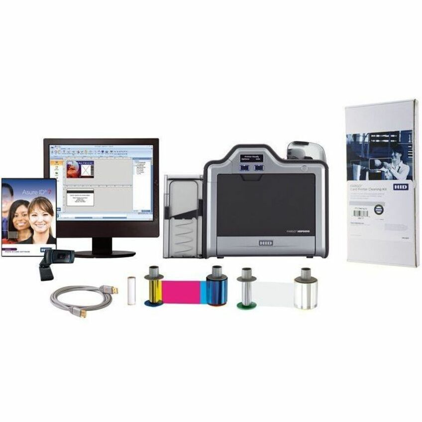 Fargo HDP5000 Single Sided Desktop, Healthcare, Government, Business, Academic Dye Sublimation/Thermal Transfer Printer - Color - Card Print - Ethernet - USB