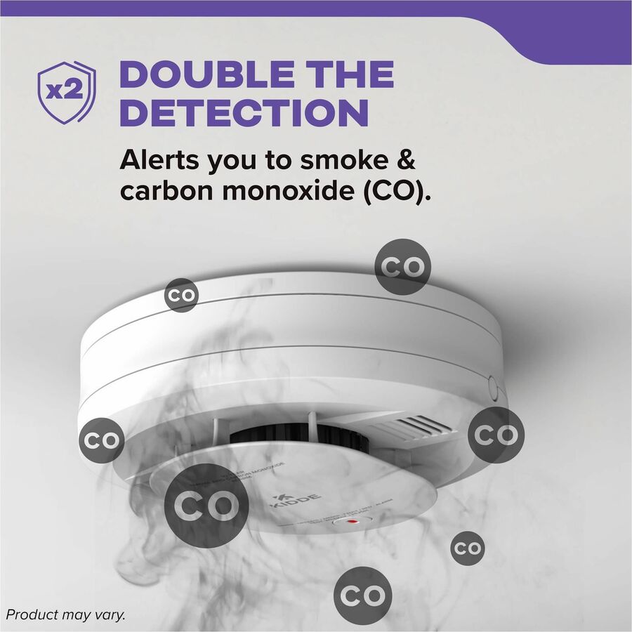 Kidde Combo Carbon Monoxide/Smoke Alarm - 85 dB - Audible, Visual - Surface Mount, Wall Mountable, Ceiling Mountable - Red, Green, Amber - White