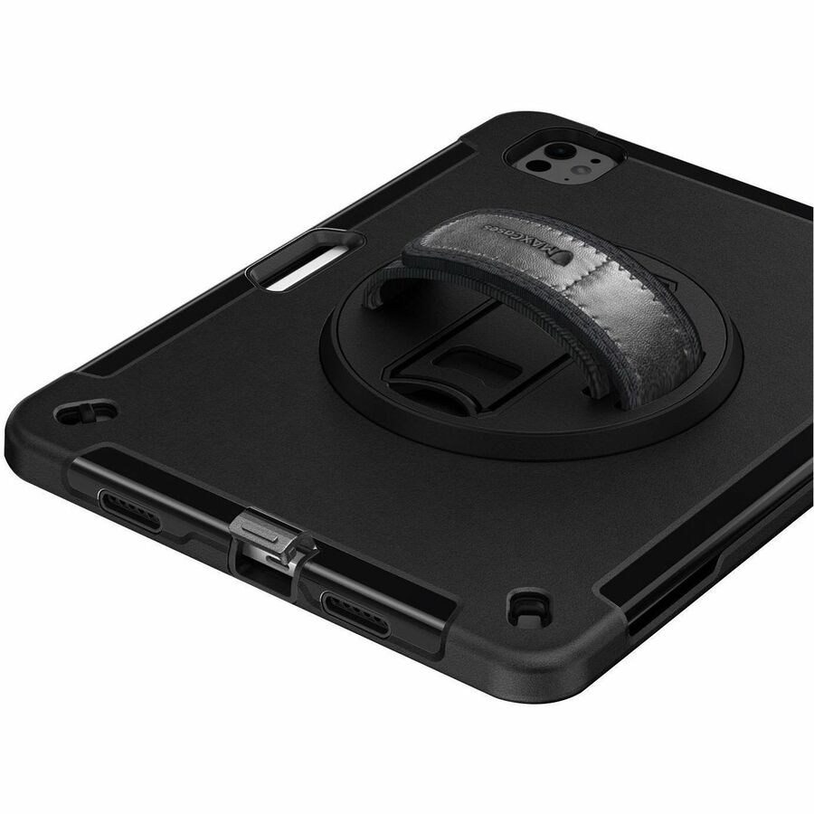 MAXCases Extreme Shield for iPad Pro 13" (M4 2024/M5 2025) w/ Handstrap, Shoulder Strap & Pencil Garage (Black)