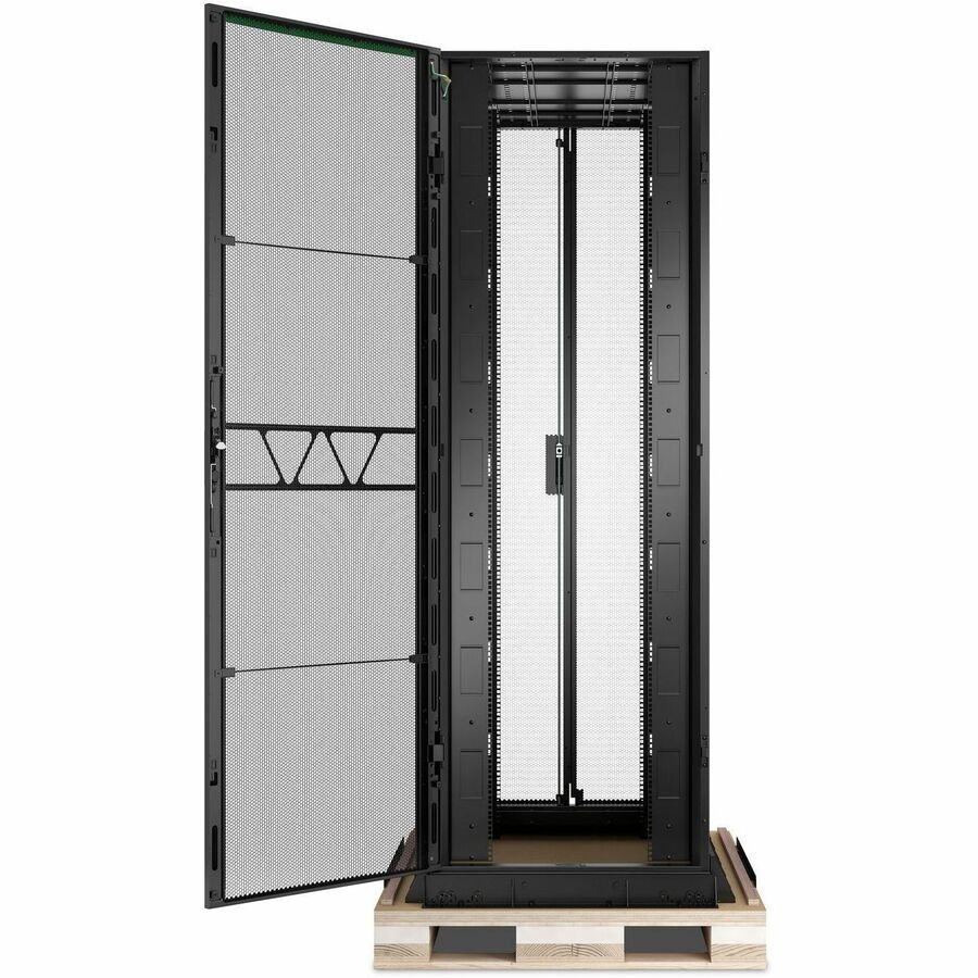 APC NetShelter SX Advanced Rack, High Strength, 52U, 2436H x 800W x 1295D mm, with Shock Package, Black [TAA]