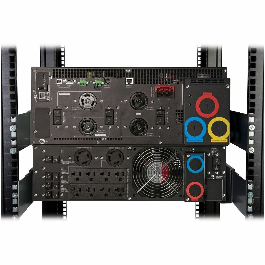 Eaton 9PX G2 11000VA 11000W 208/120V Online Double-Conversion UPS - Hardwired Input, 8x 5-20R, 4x L6-30R, 2x L14-30R or Hardwired Output, Cybersecure Network Card, Extended Run, 7U Rack/Tower