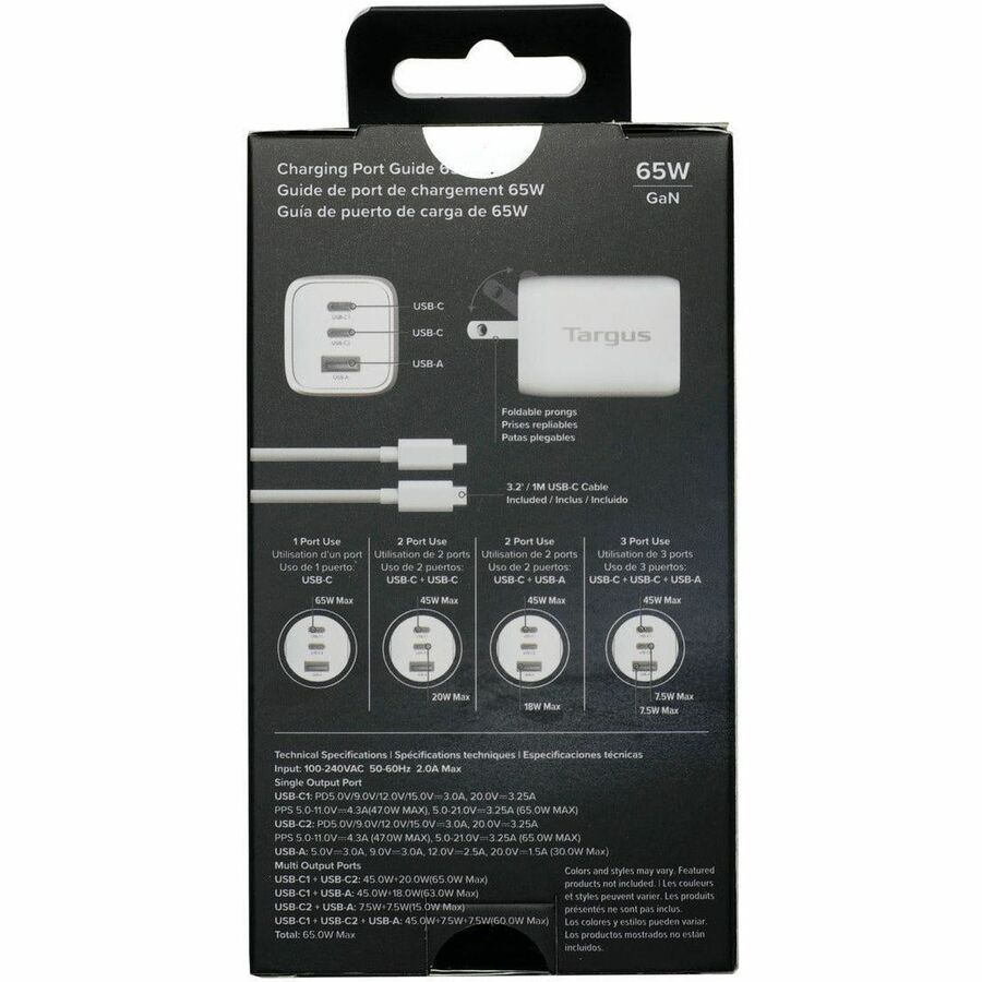 Targus&reg; 65W Multi-Port GaN Wall Charger