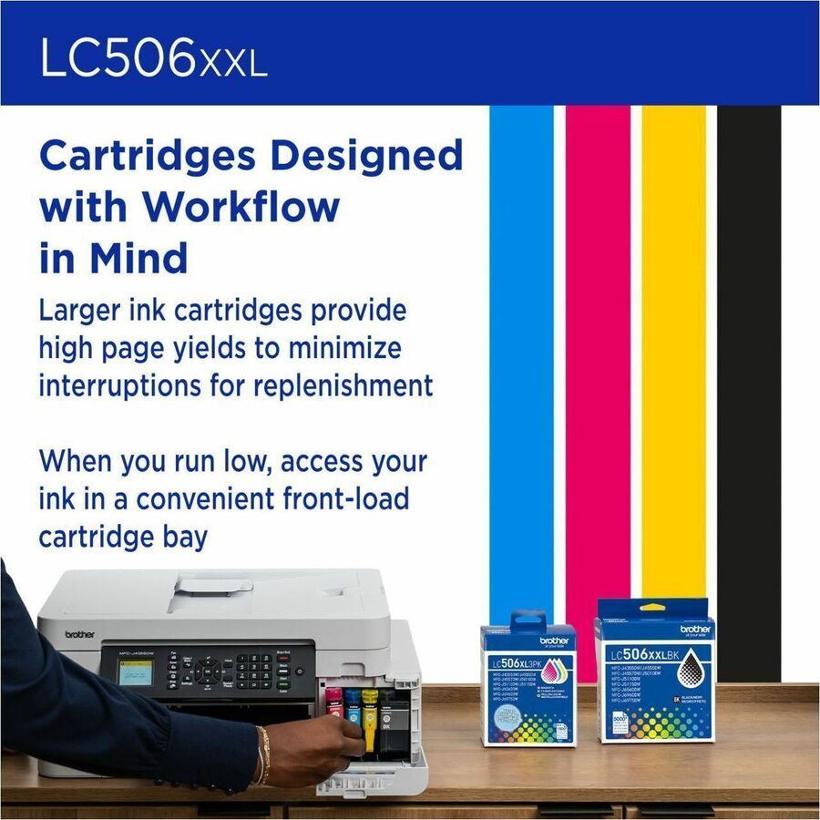 Image of Brother LC506XXLMS Original Super High Yield Inkjet Ink Cartridge - Magenta - 1 Each - 2500 Pages