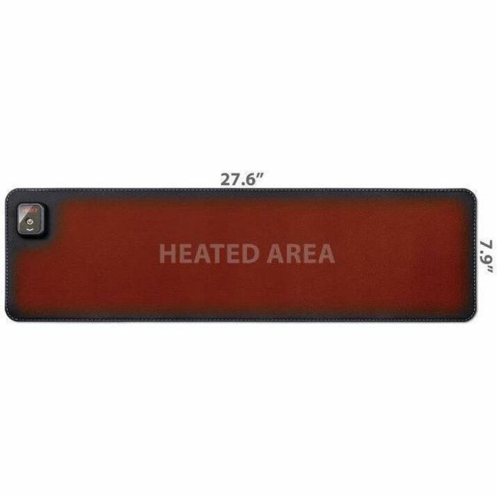 Victor Heetz Small Heated Desk Pad - 27.6" Width - Faux Leather - Black