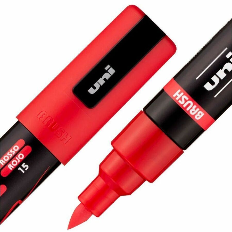 uni&reg; POSCA PC-5BR, Water-Based Brush Tip Paint Markers (8 Pack)