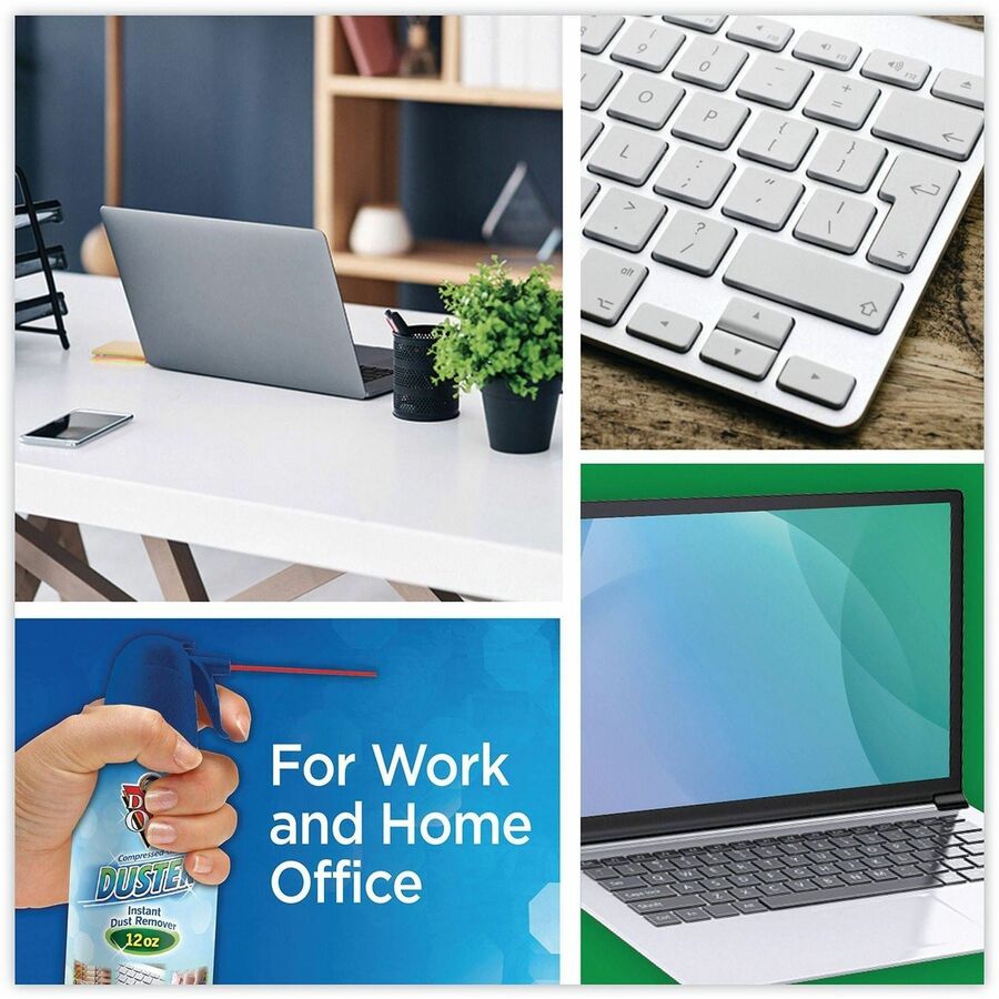 Dust-Off Compressed-Gas Duster - For Office, Keyboard, CPU, Notebook, Desk, Home, Window - 1 Each
